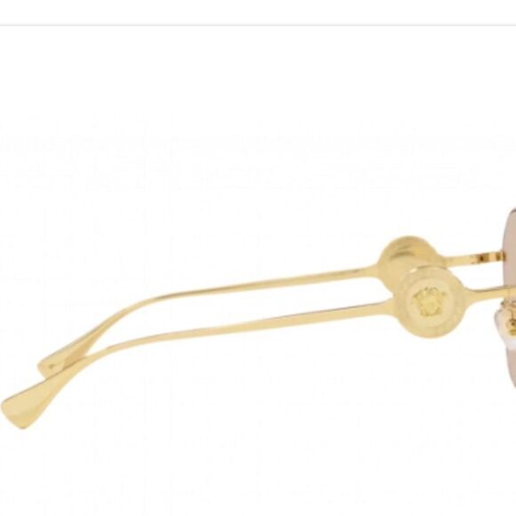 NWT New Versace Gold/Light Pink VE 2256 1002P5 Women Designer Sunglasses - Picture 2 of 9